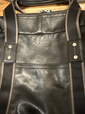 Coach 2way Boston bag, travel bag, Heritage Duffle, black leather