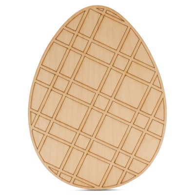 Plaid Wood Easter Egg Cutouts, 5''-14 , 1/8'' Thick Pack of 5 |Woodpeckers
