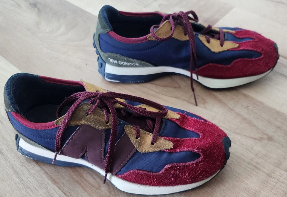 Zapatillas Retro New Balance 327 Rojo/Azul con Gamuza y Malla Talla 6.5 Mujer Foto 3 de 4