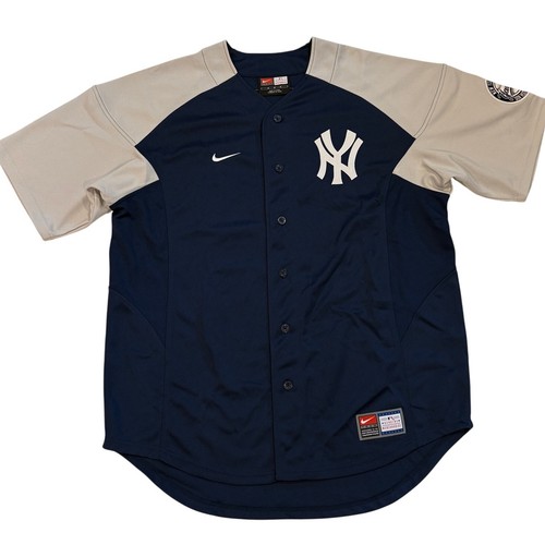 Vintage Nike New York Yankees Don Mattingly #23 Baseball Jersey Mens Medium Blue - Picture 2 of 9
