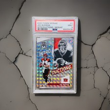 2020 Panini JOE BURROW ROOKIE INTRODUCTIONS Silver Mosaic PRIZM PSA-9 Bengals#11