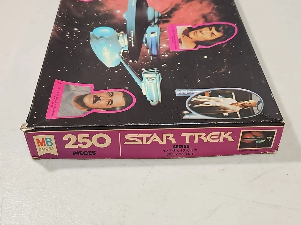 RARO Rompecabezas Star Trek Enterprise de Colección 250 Piezas TOS Milton Bradley 1979 Foto 3 de 4