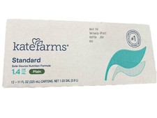 Case of 12 Kate Farms Standard Nutrition Formula 1.4 cal/mL Plain 11 oz June '27