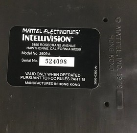 Mattel Electronics Intellivision Console 2609 With 8 Boxed Games