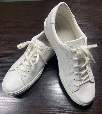 Ecco Soft Classic White Leather Sneakers Women's Size US 10 - 10.5 EU 41