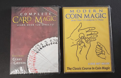 Complete Card AND Modern Coin Magic Courses On 8 DVDs NEW/NIB Griffin 290 Tricks