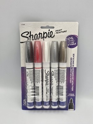 x Sharpie Oil Based Paint Markers Assorted Black Red White Silver Gold 1770458