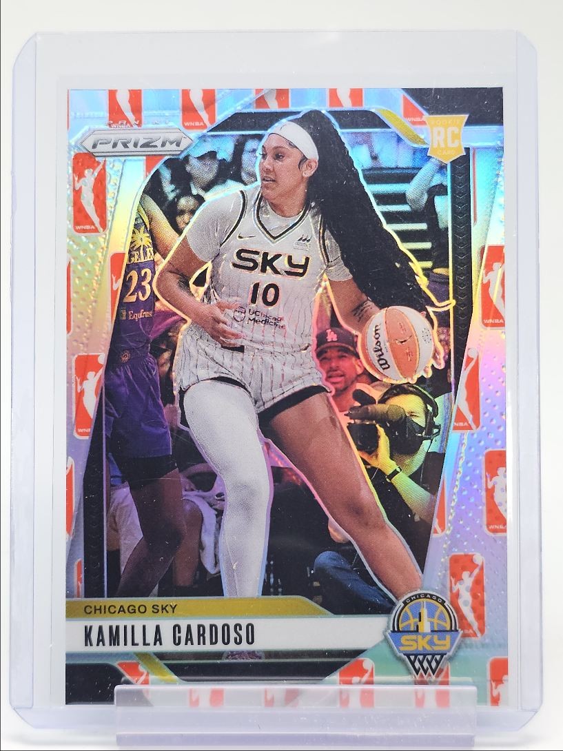 KAMILLA CARDOSO 2024-25 PRIZM WNBA ROOKIE WNBA LOGO SILVER #93 RC Q3704