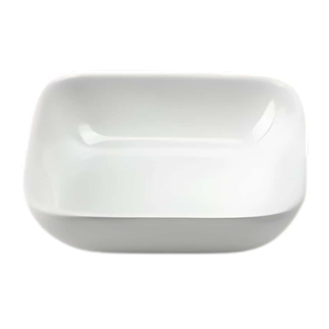 Bowl Appetizer in Melamine Square White 10 cm | Cup Appetizer Sauces