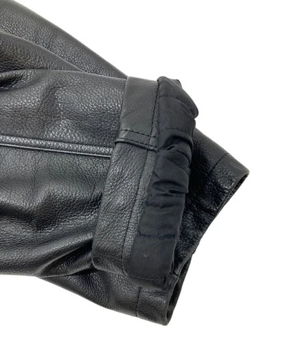 sun avenue Leather Jacket Men's Size M Black image 7