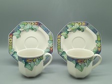Villeroy & Boch Pasadena 2 Kaffeetassen mit 2 Untertassen Porzellan sehr gut