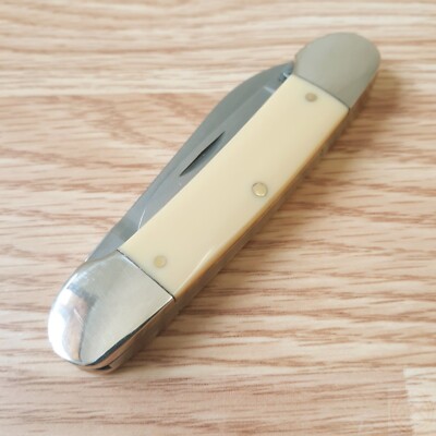 German Eye Carl Schlieper Pocket Knife Carbon Steel Blades Smooth