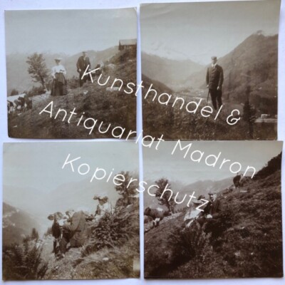 orig. Photo collection Bad Gastein, 1907, hut, pasture, valley