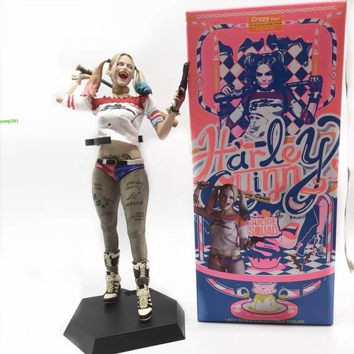 IN US!Suicide Squad Harley Quinn 1/6 Scale Real Clothes Figure PVC Model Toy Box - Picture 6 of 10