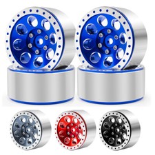 4X 1.3 Wheel CNC Aluminium Beadlock Rim for SCX24 TRX4M 1/24 1/18 RC Crawler Car