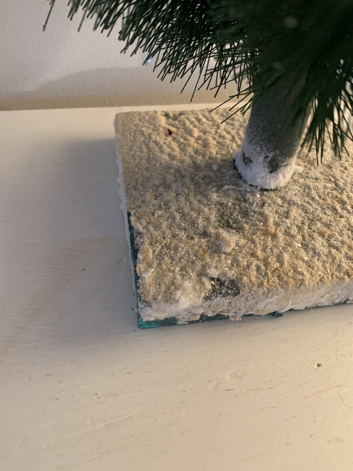 Vintage Consolidated Novelty? Flocked green Bottle Brush Christmas Tree