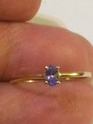 NATURAL BLUE TANZANITE NOT ENHANCED 925 SILVER STAMPED GOLD PLATED RING SIZE 7 — photo 3