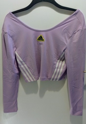 Adidas Ladies Hyper Pulse Long Sleeve Crop Top Size L (16-18)