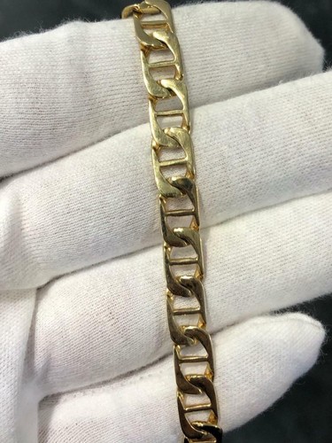 14k Oro Giallo Gucci Collegamento Marinaio Design Italiano Bracciale 16.9  Gr | eBay