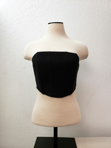 Women Casual Stretch Cropped Strapless Tube Top Shirt RT62834 - Picture 2 of 15
