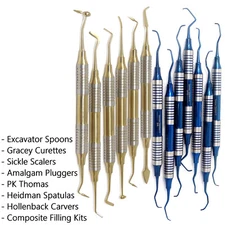 Hollow Handle Titanium Coated Dental Restorative Composite Filling Instrument CE