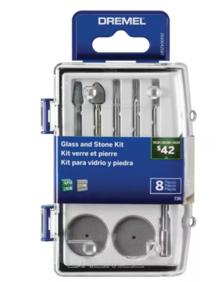 Dremel Glass and Stone Rotary Tool Accessory Kit (8-Piece) 736-01