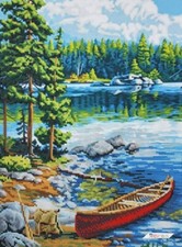 Bead Embroidery Kit DIY Craft Kit Stamped Bead Needlepoint River d3495