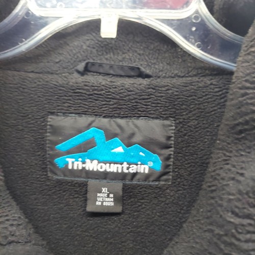 tri mountain jacket men size XL black fleece full zip city park lightweight - Picture 3 of 10