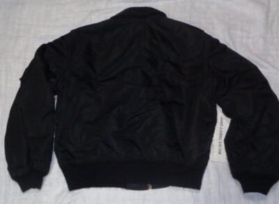 AVIREX CWU-55/P（S）COLD WEATHER 黒 Avirex Flyer's Cold Weather Flight Jacket Nylon CWU-55P Size Large