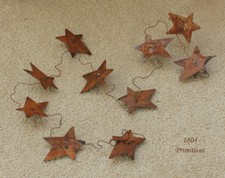 Rusty Star Garland with 2-1/8" Stars - Great for crafting