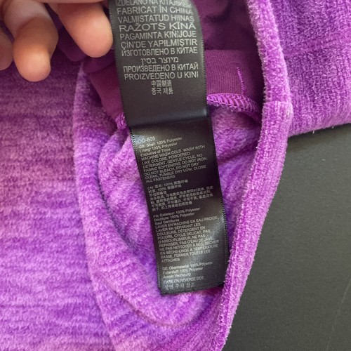 Marmot Girls Youth Large Purple Full Zip Fleece Jacket Embroidered Log Long Slv - Picture 6 of 12