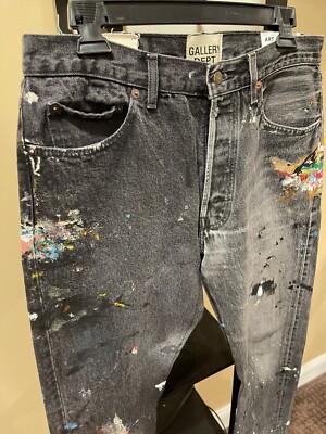 Gallery Dept 5001 Two Face Painted Black Denim 1 of 2 size 32 | eBay