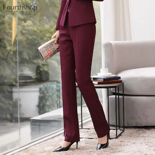 Formal Pants Office Lady Business Work Trousers Fashion Casual Straight Pants