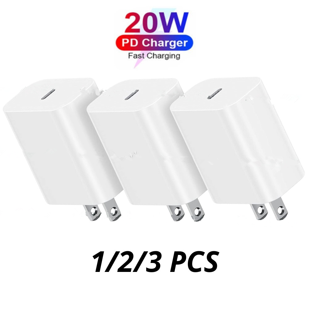 Type C Fast Charger Block For iPhone 14 13 12 11 Pro Max 20W Power Adapter Cube