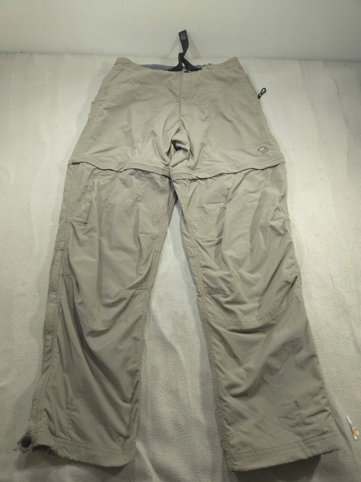 Mountain Hardwear Pants Mens Medium Beige Canyon Convertible Belted Climbing Zip