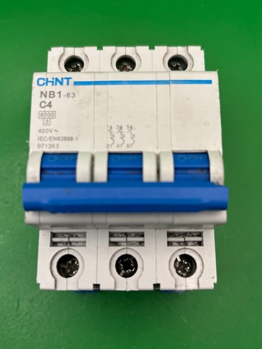 Chint NB1-63H 971363 C4 4A 3 Phase MCB - Picture 1 of 4