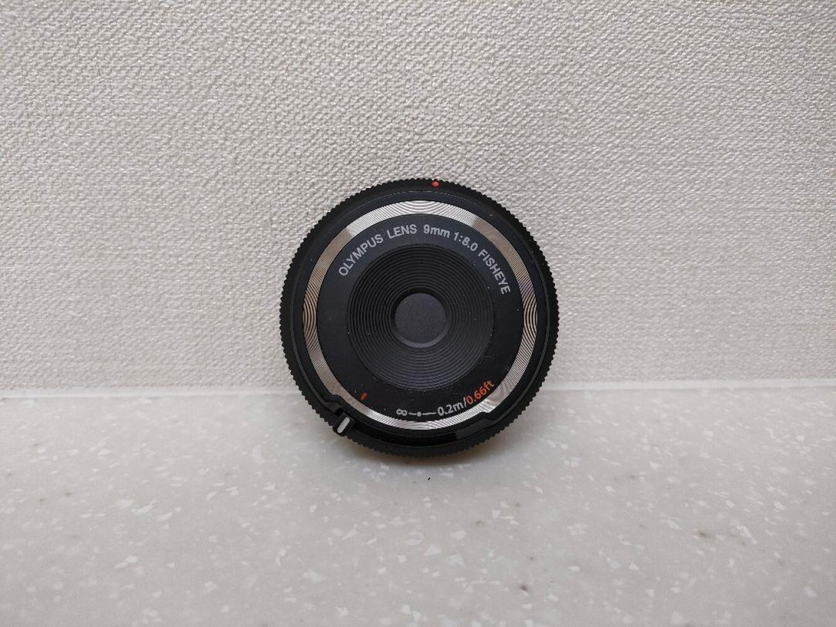Olympus Fisheye Lens 9mm f/8 BCL-0980 Body Cap Black Used Micro 4