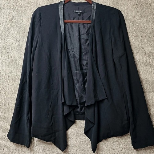 Lafayette 148 Jacke Damen Größe Small schwarz Seide vorne offen drapiert