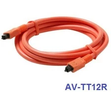 12ft Fiber Optical SPDIF Toslink to Toslink Digital Audio Orange Cable, AV-TT12R