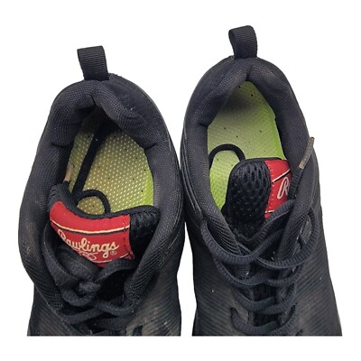 Rawlings Shoes Men Size 7 Black Academy Tuff Tek Cleats Training