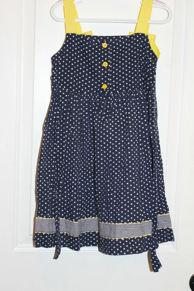 Vestido Sol Niña Talla 6 Primavera Verano Otoño por Blueberi Boulevard Azul Amarillo Pascua Foto 4 de 4