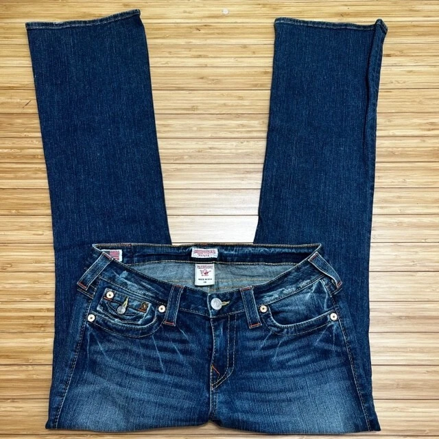 Pantalones de mezclilla para hombre Hechos en EE. UU. Religion ajuste 30 33x30 azul corte cabina recta (EBTr9) Foto 3 de 4