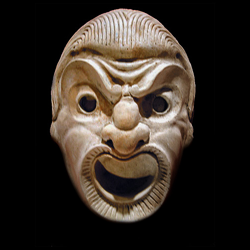 Ancient Greek Athenian Theatrical Drama Mask Sculpture Replica ...