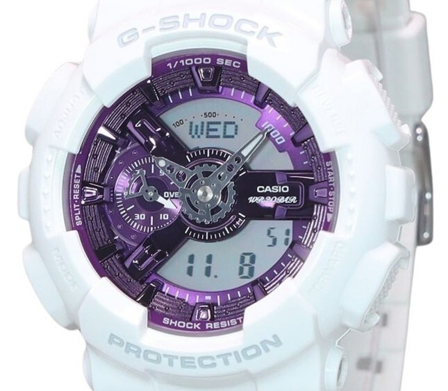 Casio GShock Purple Dial Quartz Sport 200M Men's Watch GA110WS7A eBay