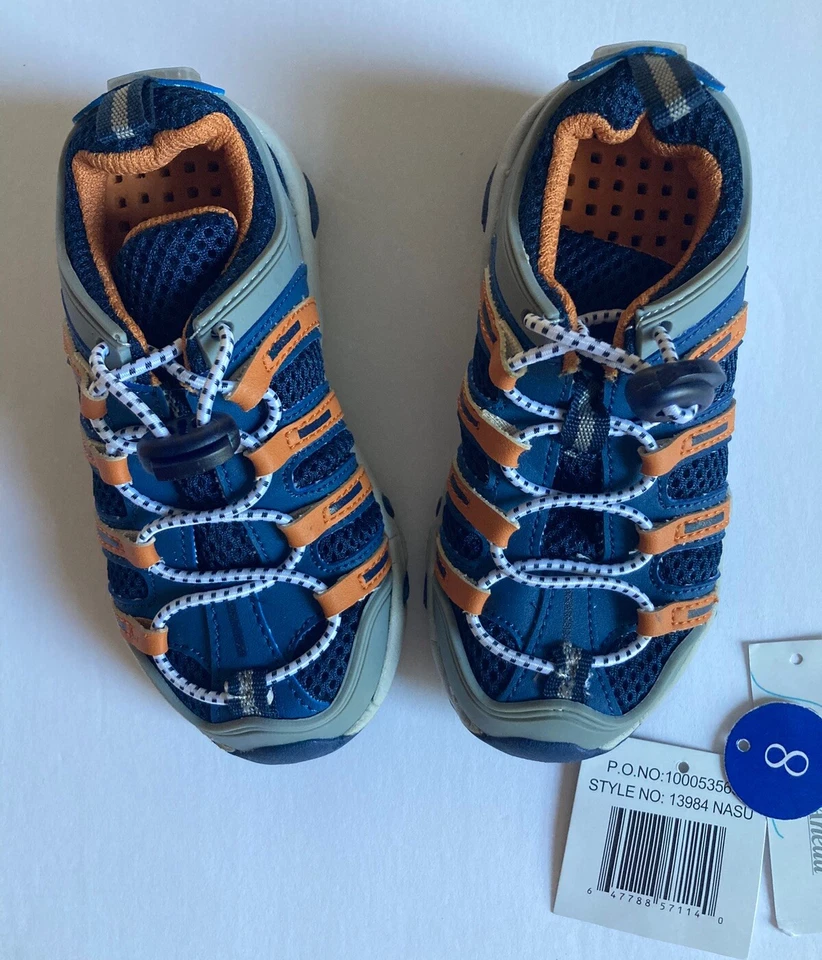 Один шаг впереди размер 8 ребенка ясельного возраста амфибии пляж воды туфли темно-синий и оранжевый - Изображение 2 из 3