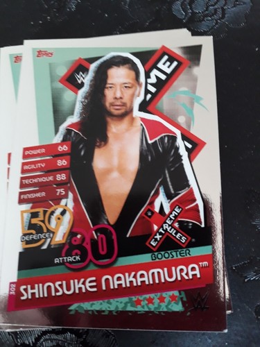  WWE SLAM ATTAX NACHGELADENE SHINSUKE NAKAMURA SPIEGELFOLIE NEUE TOPPS - Bild 1 von 1