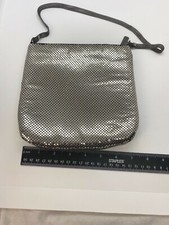 Whiting and Davis Silver Gunmetal Womens Hand Purse Preowned