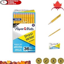 Pack of 36 Yellow Barrel Mechanical Pencils - Twist-to-Advance - Medium Point