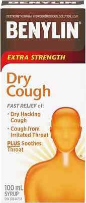 BENYLIN Extra Strength Dry Cough Syrup 100mL From Canada