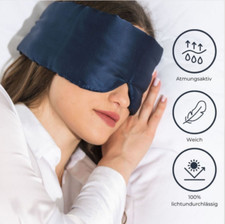Deep Sleep Schlafmaske - Navy Blue | Schlafbrille aus Seide Reisen & Zuhause NEU